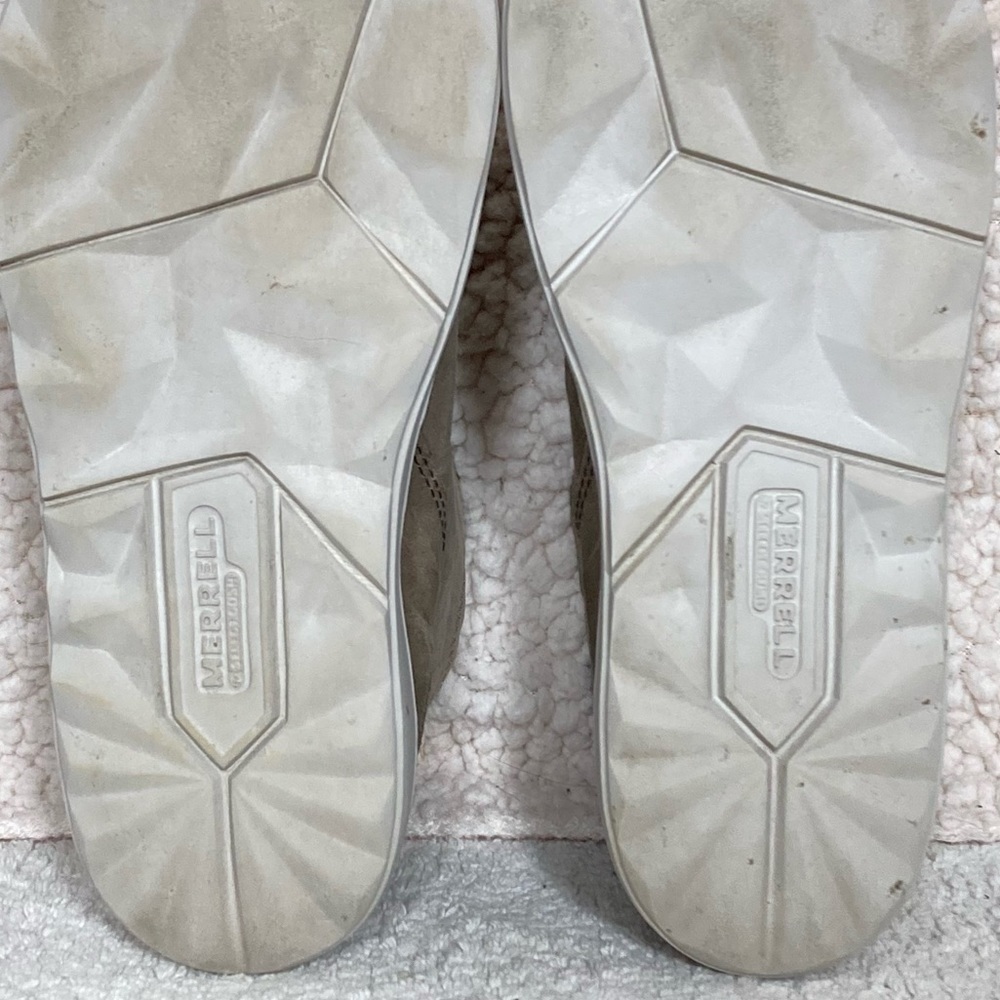 Merrell Pine Bark Leather Mid Top Beige Gray Womens Sneakers Shoes J94334 SZ 6.5 - Picture 10 of 11